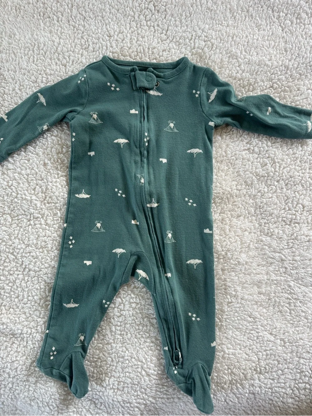 Dino Print One-Piece Footsie’s Set of 3